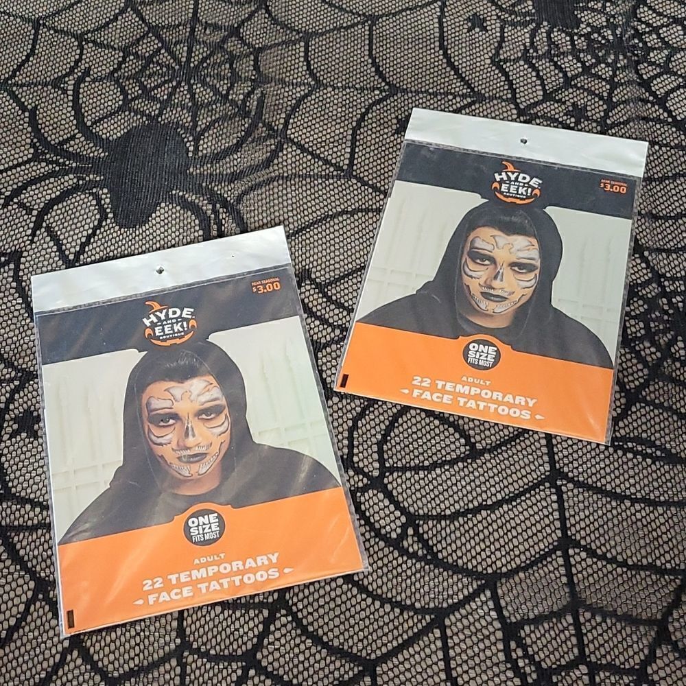 Halloween Face Tattoo Set of 2